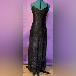 Killstar  EVENESCENT mesh maxi dress occult goth metal M